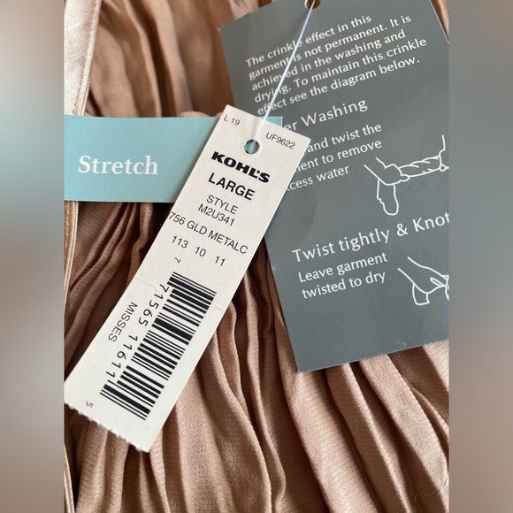 Silky Tank Cami Vintage size Large Tan Crinkled material NWT Adjustable Straps - Picture 6 of 10